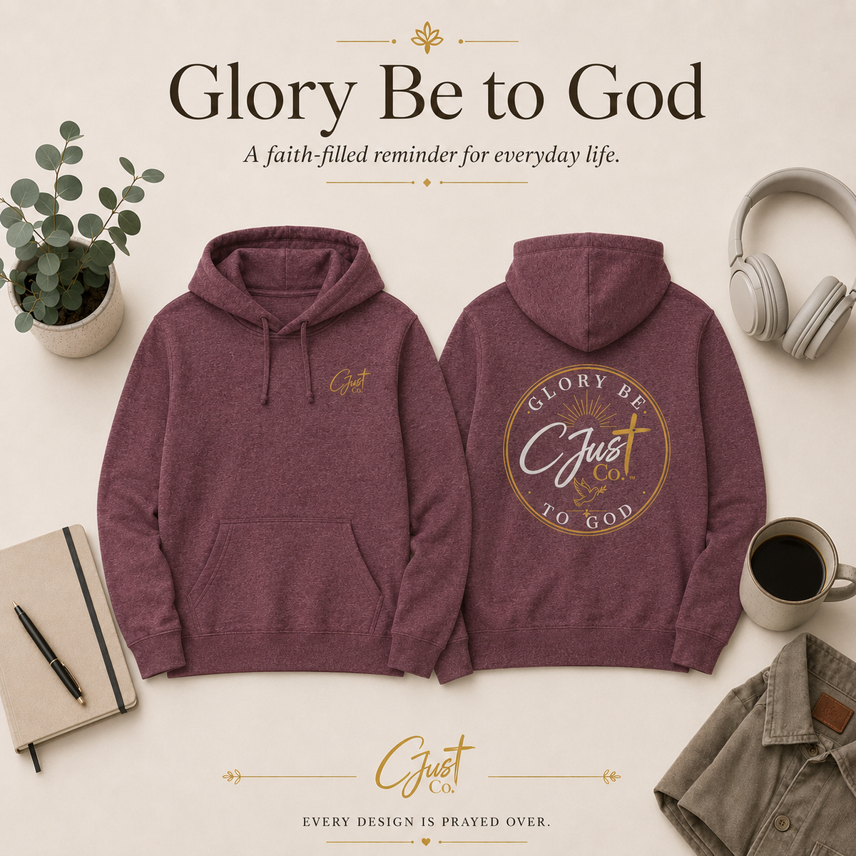 Glory Be to God — Adult District Hoodie (Dark Colors)