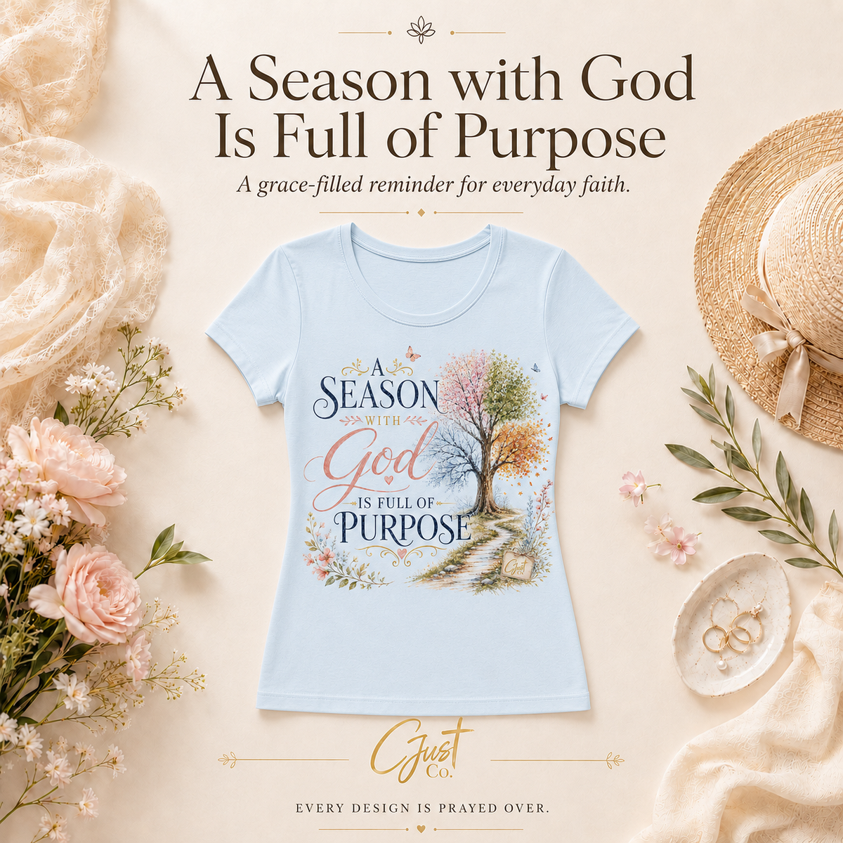 A Season with God Is Full of Purpose — Women’s Port & Company Fan Favorite Tee