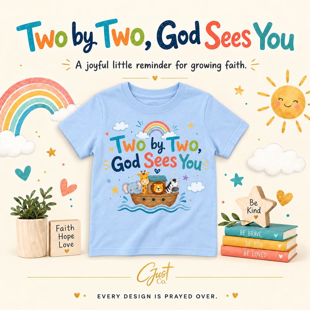 Two by Two, God Sees You — Kids’ Port & Company Youth Fan Favorite Tee