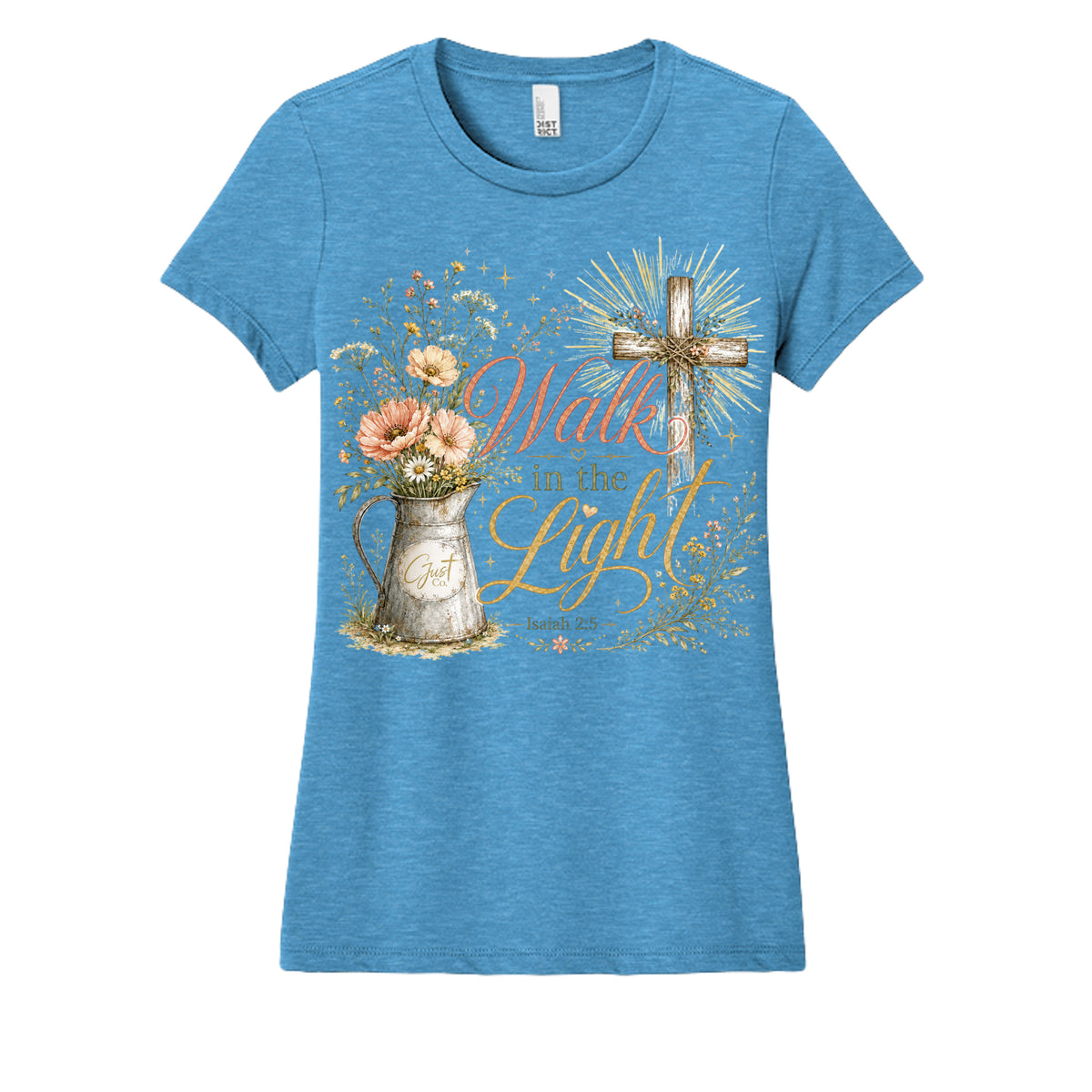 Heathered Bright Turquoise - DM108L - FRONT