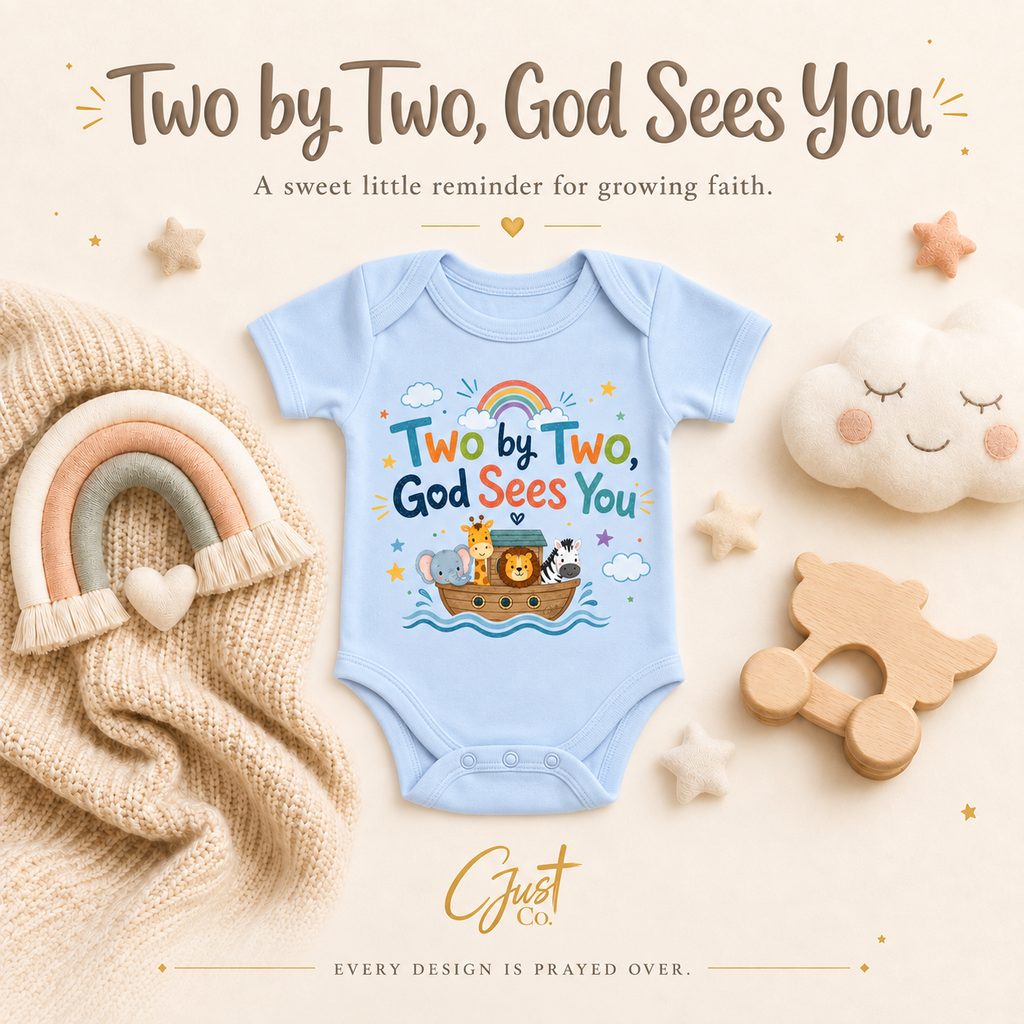Two by Two, God Sees You — Baby Rabbit Skins Infant Onesie Bodysuit